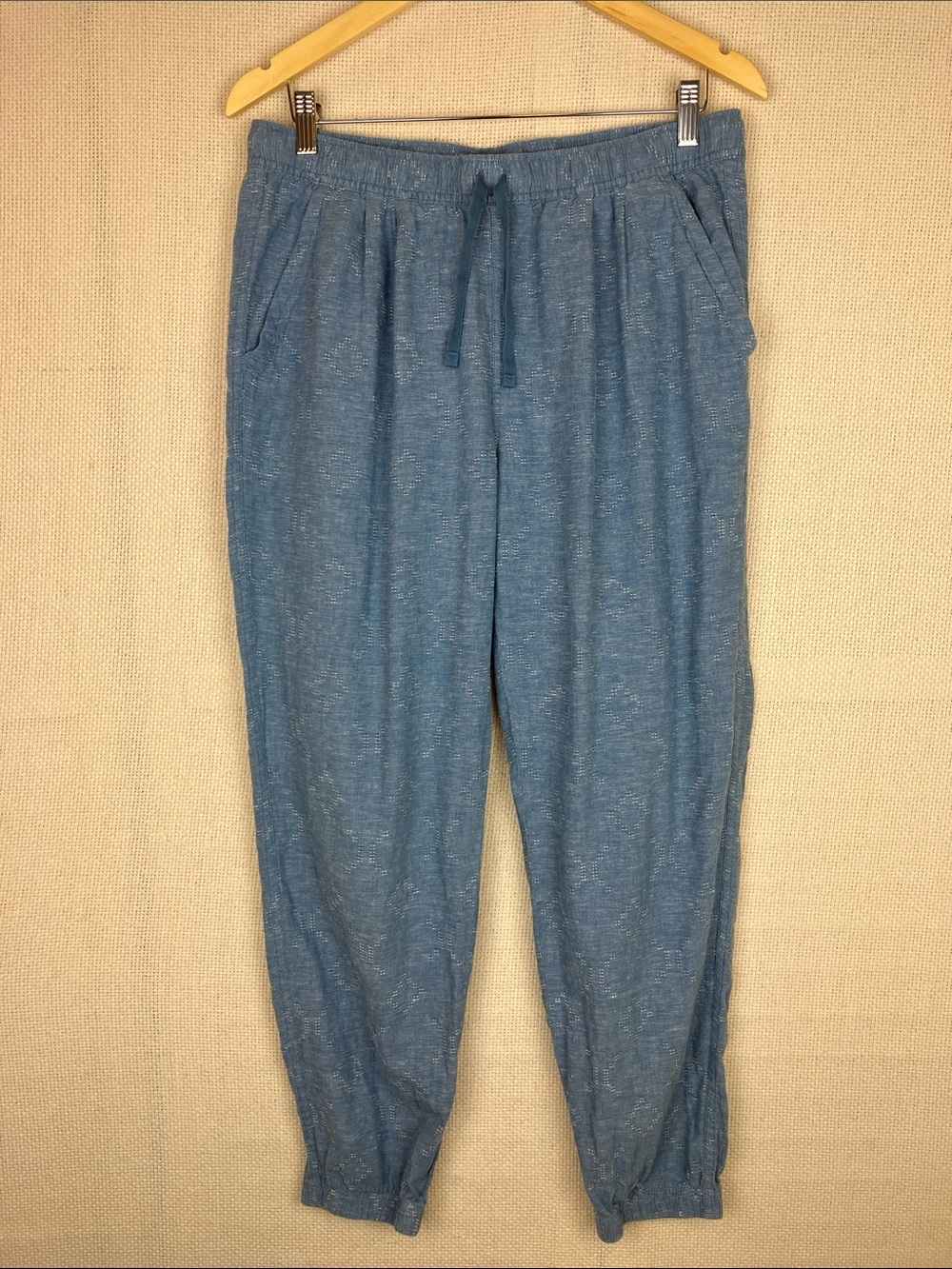Patagonia Island Hemp Beach Jogger Pants Blue Organic Cotton